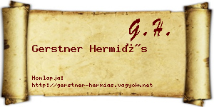 Gerstner Hermiás névjegykártya